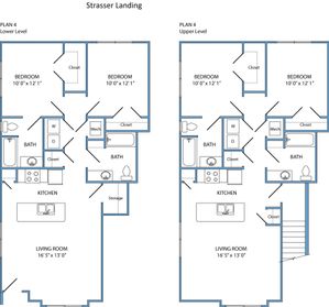 Plan 4 - 2 bed, 2 bath