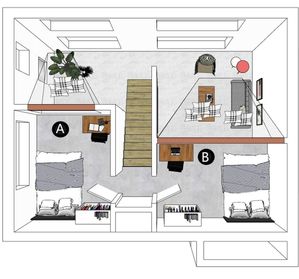 2-Bed 1-Bath Loft