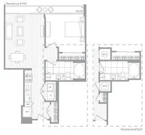 G / 1 Bedroom / 1 Bath