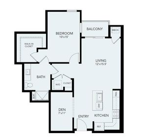 A3 | 1 bed 1 bath | 940 sq ft