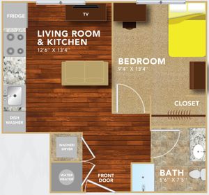 8N Lofts - 1 BEDROOM, 1 BATH