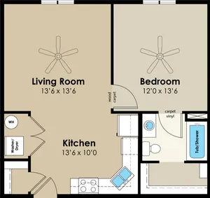 1BR 1BA