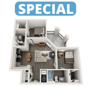 B3 | 2 bed 2 bath | from 818 square feet