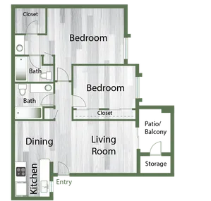 Montana on Butler C1 Two Bedroom