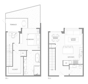 1Riva Row New Apartments | Luxury Apartments in Texas | 1Riva Row 1 bedroom townhome