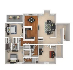 Two Bedroom and Two and a Half Bath
