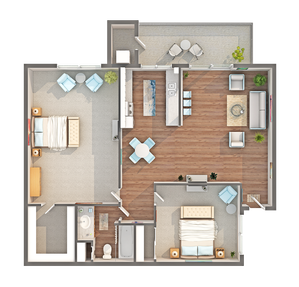 Redwood | 2-Bedroom Floorplan