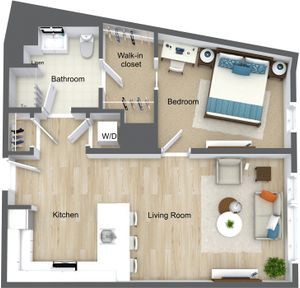 1 Bedroom 1 Bathroom  A6