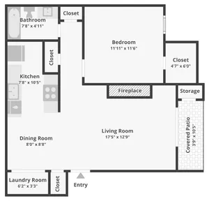 A1 - 1BD, 1BA - 707SF