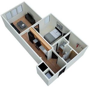 A2 Floor Plan Layout for Eclipse on Madison apartment