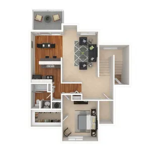 One Bedroom One Bath Penthouse