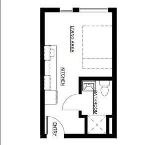 studio floor plan at koz on 4th