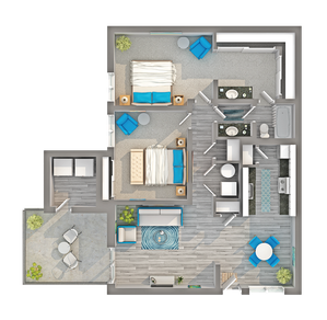 Suisun | 2-Bedroom Floorplan