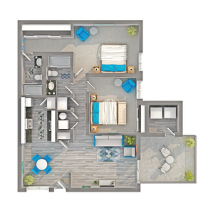 Solano | 2-Bedroom Floorplan