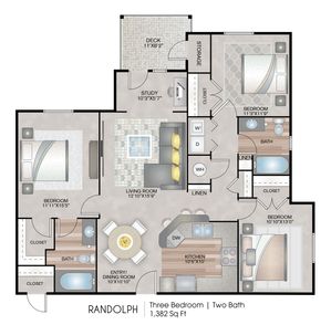 Three Bedroom floorplan