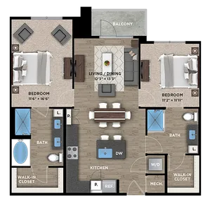 2+2D Floor Plan