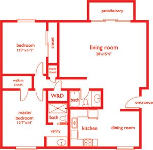2 Bed 2 Bath