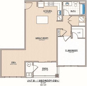 Cambria Phase 1, 1 Bedroom 1 Bath With Den