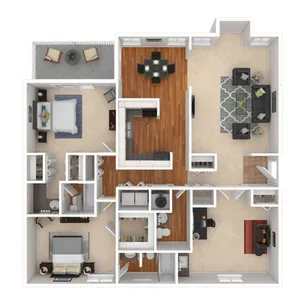 Three Bedroom Two and Half Bath