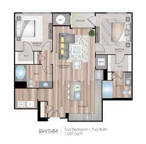 2 Bed Floor Plan