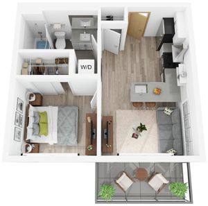 Plan PH2 | 1 bedroom, 1 bathroom