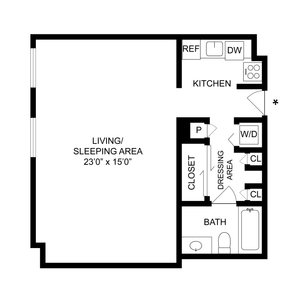 Studio - A Floorplan