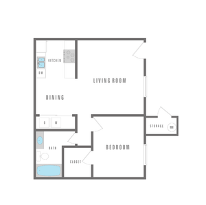1 bed, 1 bath