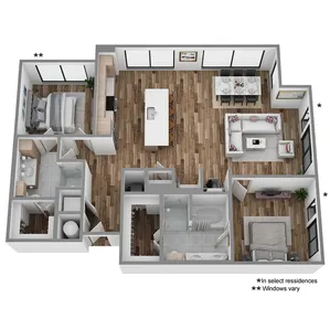O: 2 Bed / 2 Bath