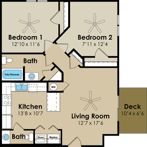 Iris Court 2BR - 1.5BA