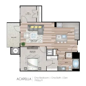 1 Bedroom Floor Plan