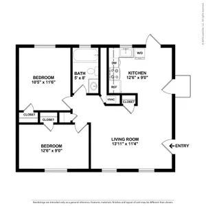2X1 Floor Plan with Dimensions