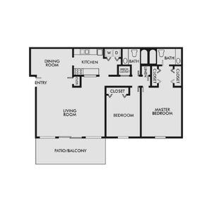 2 Bedroom Layout