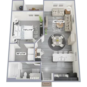 1 bed