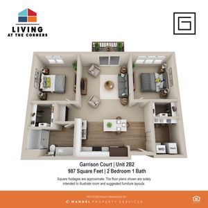 2BR/1BA