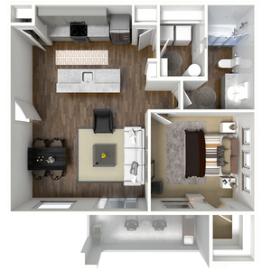 one bedroom apartment floor plan in gilbert, az