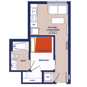 1 BEDROOM, 1 BATH