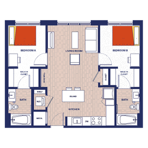2 BEDROOM, 2 BATH