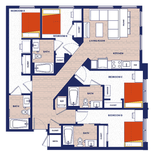 4 BEDROOM, 4 BATH XL