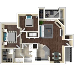 Saratoga Ridge Apartments in South Austin, TX offers 2-bedroom, 1-bathroom options!