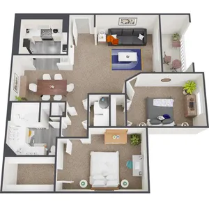 Spacious 2 bedroom, 1 bathroom apartments for rent in the Westchase neighborhood of Houston, Texas.