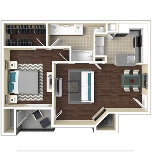 Saratoga Ridge Apartments in South Austin, TX offers 1-bedroom, 1-bathroom options!