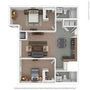 Cloud on Fifth - Two-Bedroom Floor Plan