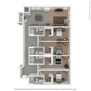 Cloud on Fifth - Three-Bedroom Floorplan