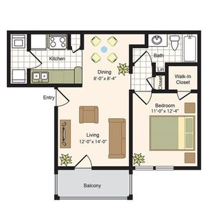 A1 | 1x1 | 625 sq ft