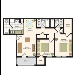 D1 | 2x2 | 917 sq ft