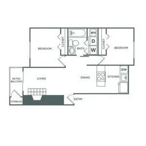 2bx1b renovated | 835 sq ft