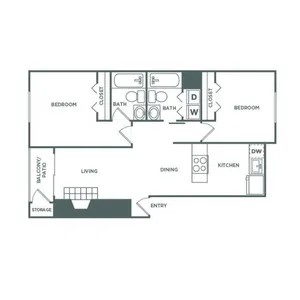 2bx2b | 970 sq ft