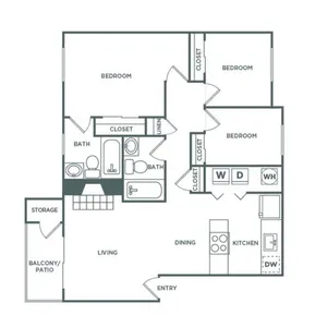 3bx2b | 1100 sq ft