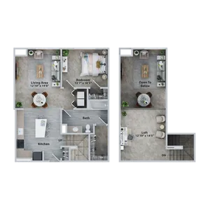 1x1 Loft (1016 SF)