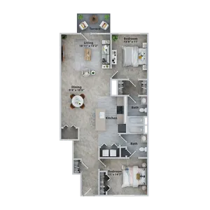 2x2 (1219 SF)